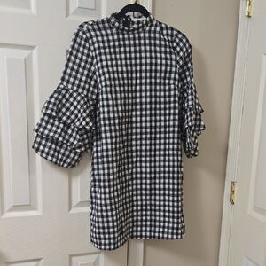 Ellison Black and White Checkered Dress